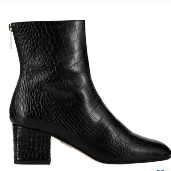 Tamara Mellon Vadim Crocodile Embossed Ankle Bootie - Picture 4 of 11